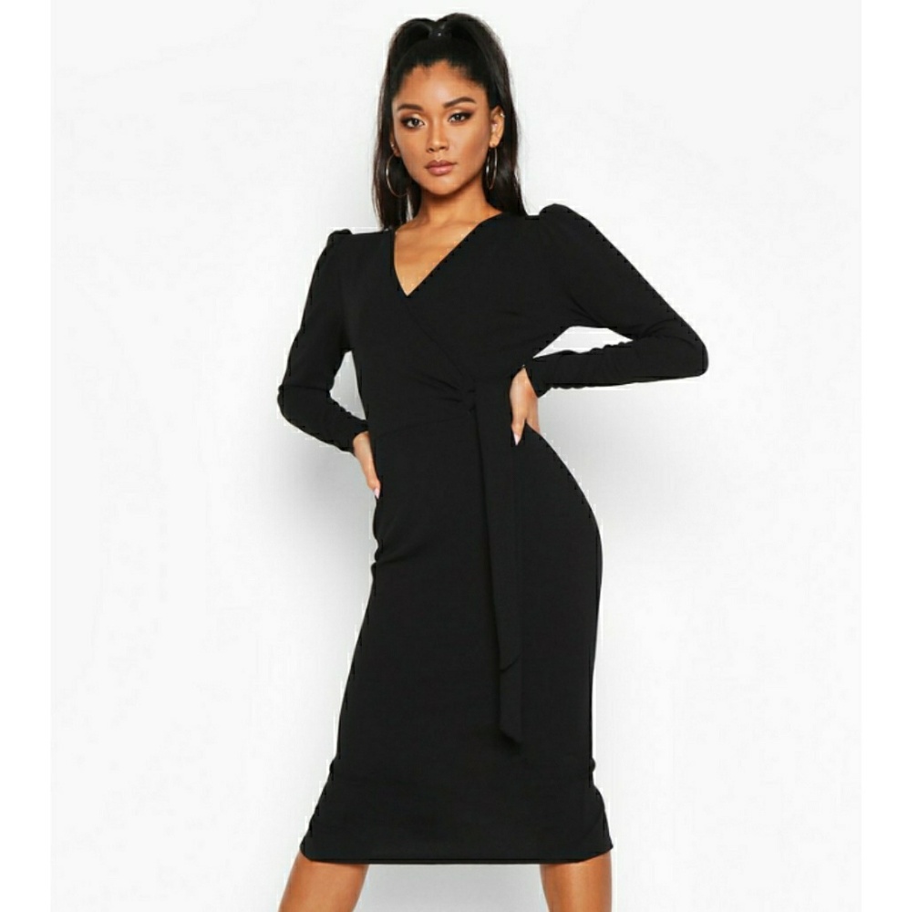 Boo hoo wrap dress